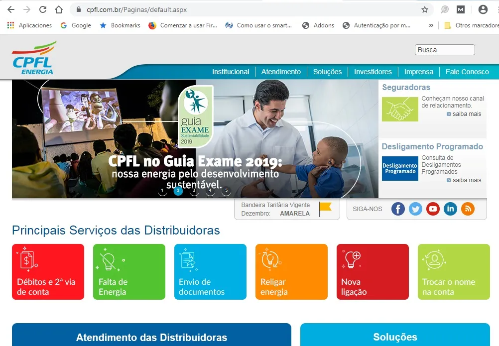 Acesse a página do Grupo CPFL Energia