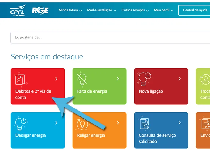 Passo 2: Entrar no site de CPFL