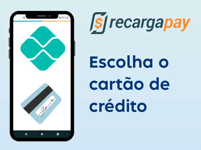 Escolha o cartão de crédito que você usará para fazer pix