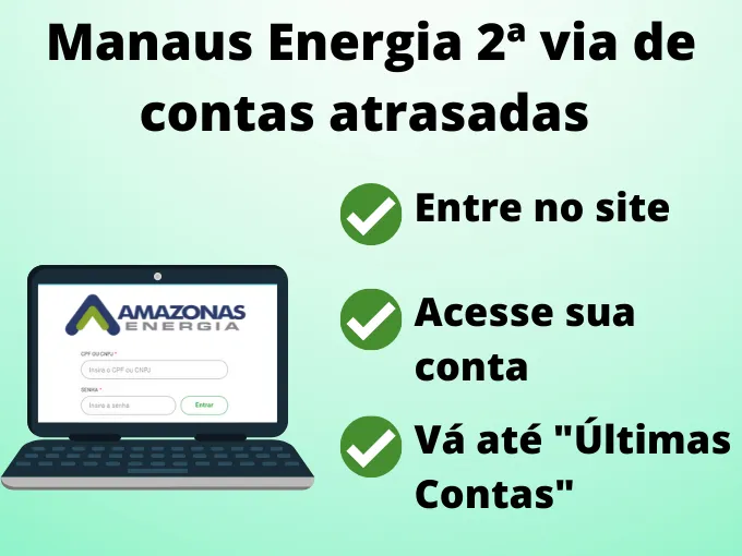 Manaus Energia 2 via de contas atrasadas