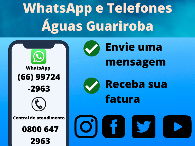 formas de contato aguas de guariroba