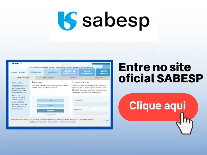 Acesse o site da Sabesp para emitir as suas contas vencidas de água