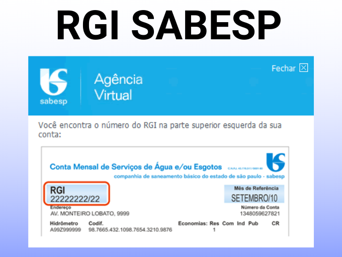 Sabesp - Na agência virtual é possível encontrar o número