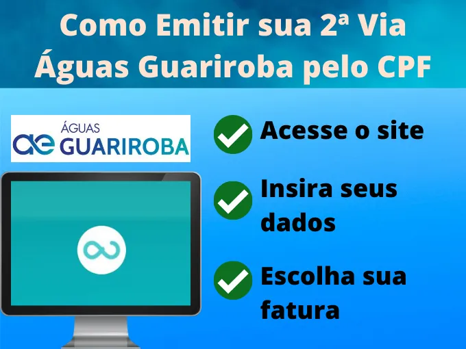 como emitir sua 2 via aguas de guariroba pelo cpf
