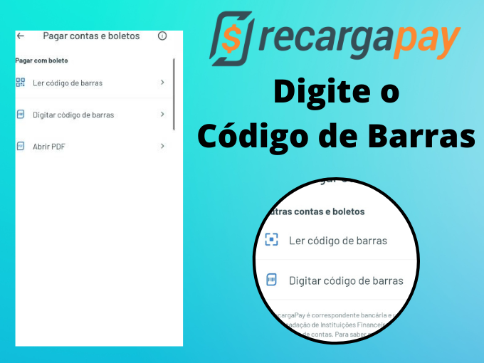 leia o código de barras do seu boleto