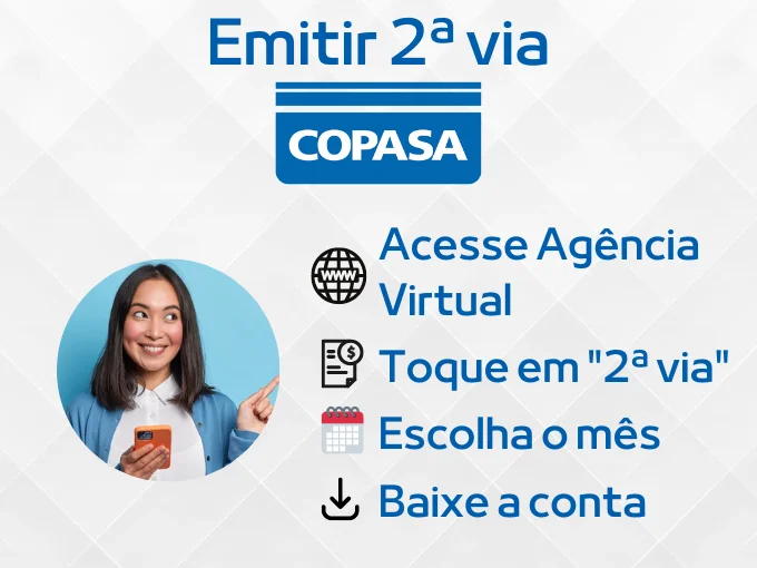 Como emitir Copasa 2 via para pagar com cartão de crédito?
