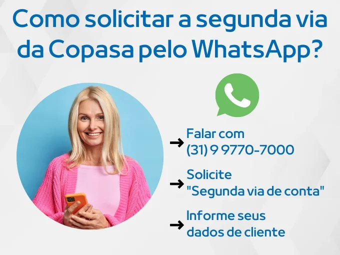 Como solicitar a segunda via da Copasa pelo WhatsApp?