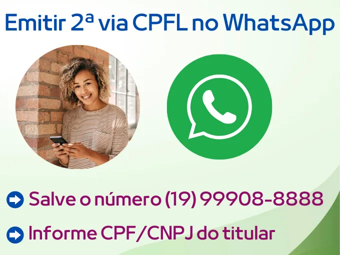 CPFL Segunda via - whatsapp